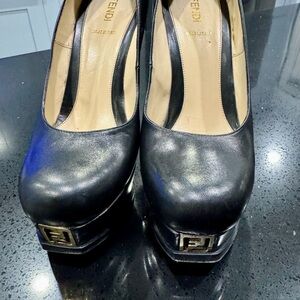 Fendi Black Women's Platform Shoes
